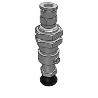 Bộ Nấm Hút Chân Không Và Giá Đỡ, Cao Su Nitrile (NBR), O.D 15 mm, Pisco VPC15-10RN-6J