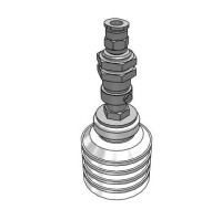 Bộ Nấm Hút Chân Không Và Giá Đỡ, Silicone, O.D 40 mm, Pisco VPC40-6WS-6J