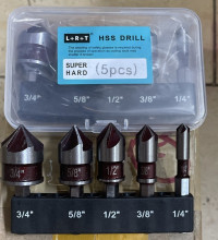 Bộ Mũi Khoan Chuôi Lục Giác HSS Siêu Cứng 1/4 inch (5 Chi Tiết) L+R+T