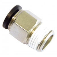 Đầu Nối Khí Thẳng Ren Ngoài Phi 6 mm - M5 Đen Airtac PC6M5D