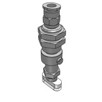 Bộ Nấm Hút Chân Không Hình Oval Và Giá Đỡ, Silicone,  O.D 8x20 mm, Pisco VPC8x20-10ES-6J