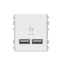 Ổ Sạc Usb 2.1A Đôi Size 2S Màu Trắng 8432Usb_We Zencelo A Schneider