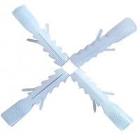 Tắc Kê Râu Dạng Vỉ Hưng Thịnh Màu Trắng Ø8 x 40mm (100pcs)