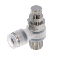 Van Tiết Lưu Khí Nén Chân Kim, Nhựa PP Và Inox 304 Pisco PJNC8-02-HN