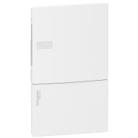 Tủ Điện Nhựa Âm Tường Mip22108 Schneider 8 Đường Cửa Trơn Trắng