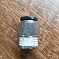 Đầu Nối Khí Thẳng Ren Ngoài Phi 10 mm - PT1/4 Đen Airtac PC1002D