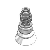Bộ Nấm Hút Chân Không Và Giá Đỡ, Silicone, O.D 40 mm, Pisco VPA40BS-6J