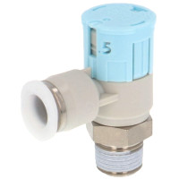 Van Tiết Lưu Khí Nén Loại Khóa Đẩy Có Hiển Thị Chỉ Số Pisco JSGC1/4-01BW