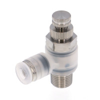 Van Tiết Lưu Khí Nén Chân Kim, Nhựa PP Và Inox 304 Pisco PJNC4-01-F