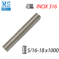 Ty Ren Inox 316 UNC 5/16-18 x 1000