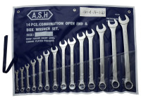 Bộ Cờ Lê Vòng Miệng Hệ Inch 14 Chi Tiết 3/8-1.1/4inch ASAHI 1014