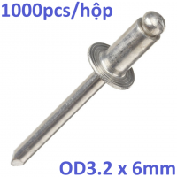 Rivet Nhôm OD3.2x6mm (995-1000pcs)