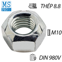 Tán Khóa Thép Mạ Kẽm Trắng Cr3+ DIN980V M10