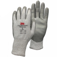 Găng Tay Chống Cắt Cấp Độ 3 Xám Trắng Size L 3M SP3PU