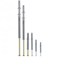 Tắc Kê Khung Bao Liền Hưng Thịnh Màu Xám (Bộ Nhựa - Vít) Ø10 x 160mm (50pcs)