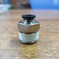 Đầu Nối Khí Thẳng Ren Ngoài Phi 8 mm - PT1/2 Đen Airtac PC804D