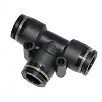 Đầu Nối Khí Chữ T Phi 12 mm Đen Airtac PE12D